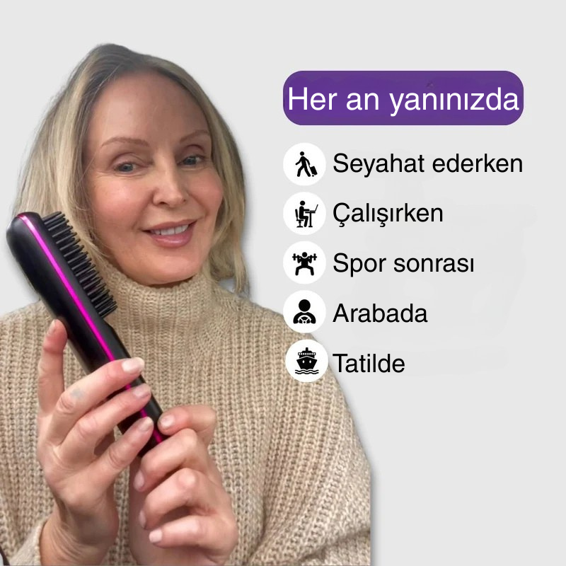 Numoya GoBrush PRO Taşınabilir Düzleştirici Tarak