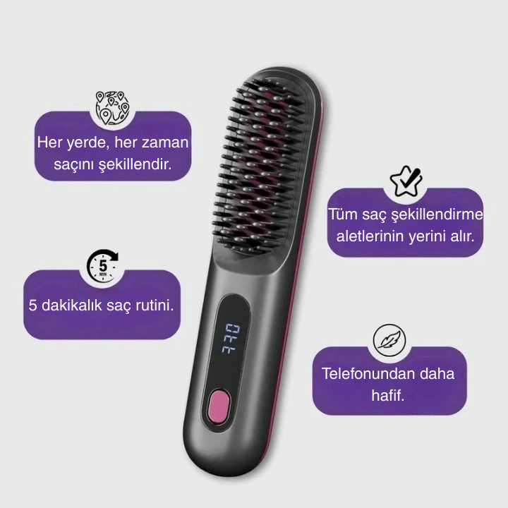 Numoya GoBrush PRO Taşınabilir Düzleştirici Tarak